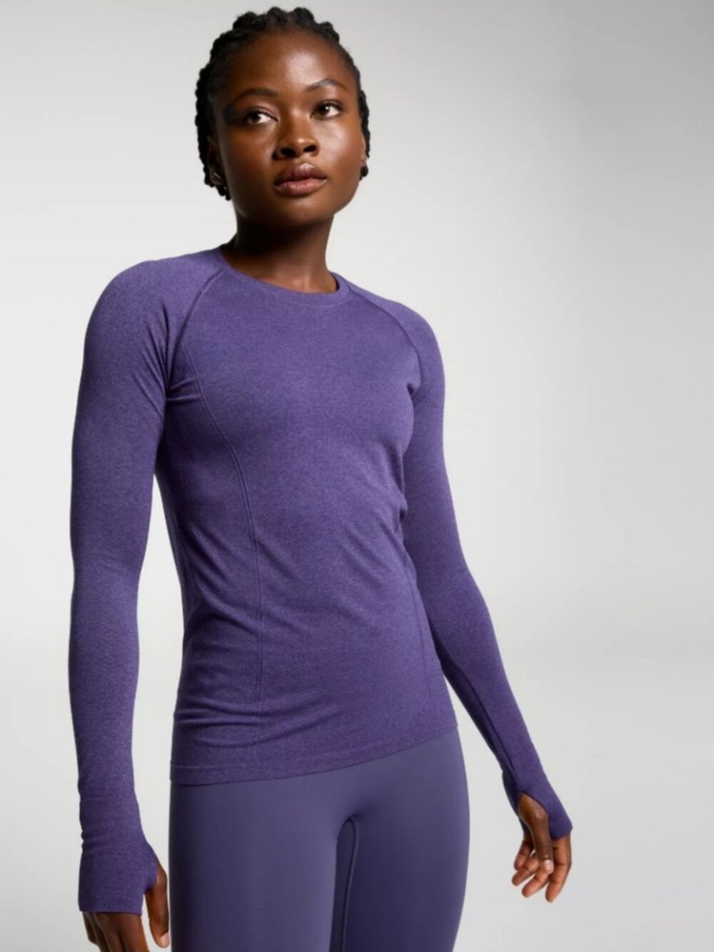 Calia Women's Seamless Long Sleeve Tee in Future Dusk Spacedye size XXL NWT